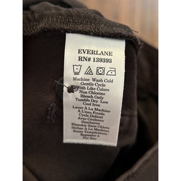 Everlane Womens Size 00 The Organic Wide-Leg Cropped Pant in Black NWT - Picture 5 of 8